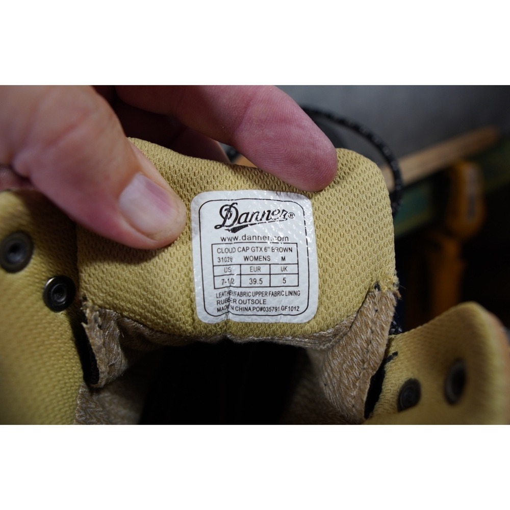 Danner Boot Womens 7.5 Brown Leather Hiking Cloud Cap GTX 6" Goretex Outdoor - Picture 9 of 9